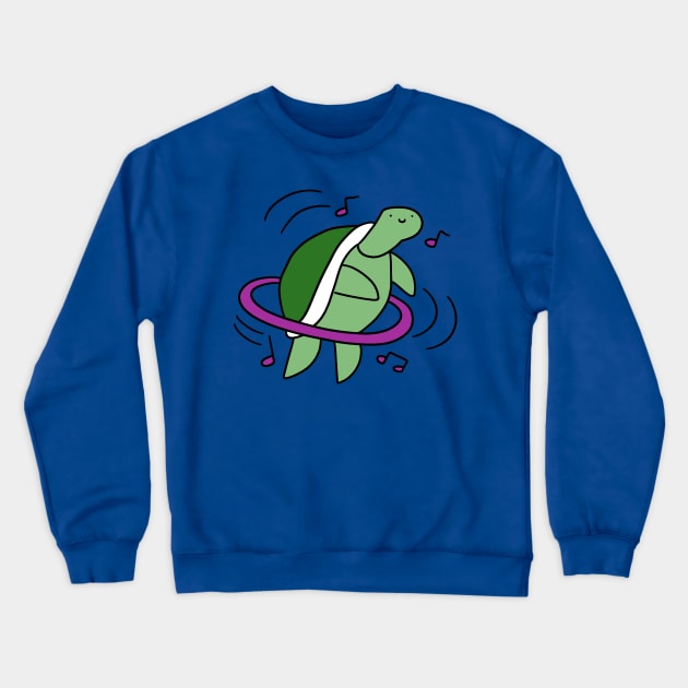 Hula Hoop Turtle Crewneck Sweatshirt by saradaboru